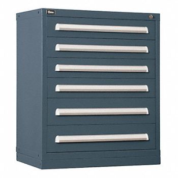 VIDMAR Mod Drawer Cab 37 H 6 Drawer Light Gray, 12C832