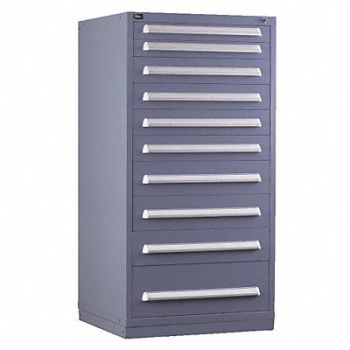 VIDMAR ModDrwrCab 59 x30 x28 LtGry 10Drwr, 12C835