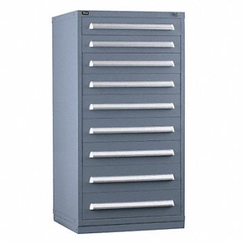 VIDMAR ModDrwrCab 59 x30 x28 Light Gray 9Drwr, 12C837