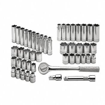 SK PROFESSIONAL TOOLS Skt Wrch St Chrm 6Pt 1/2 - 1 1/8 in, 12D207