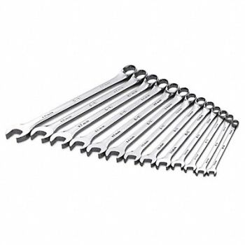 SK PROFESSIONAL TOOLS Combo Wrench St Steel Chrome Stnrd Ofst, 12D215