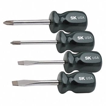 SK PROFESSIONAL TOOLS Screwdriver Set Slotted/Phillips 4 Pc, 12D239