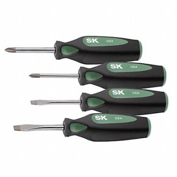 SK PROFESSIONAL TOOLS Screwdriver Set Slotted/Phillips 4 Pc, 12D240