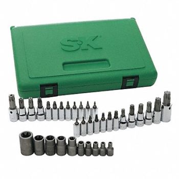 SK PROFESSIONAL TOOLS Socket Bit Set Steel DrSz 1/4 in, 12D293