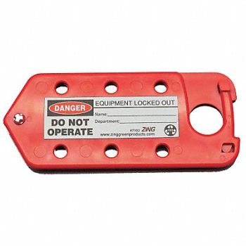ZING Labeled Lockout Hasp Snap-On 6 Lock, 12E742