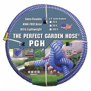 TUFF GUARD Water Hose 5/8 I.D.100 ft Polypropylene, 12F253