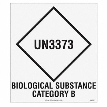 POLAR TECH Secondary Label 4 H 3-1/2 W PK500, 12F293