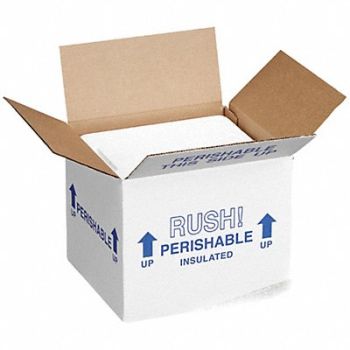 POLAR TECH Insulated Shipping Container Cardboard, 12F398