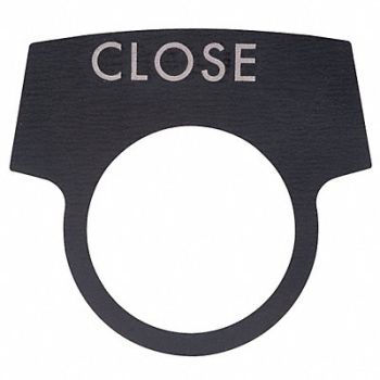 APPLETON ELECTRIC Legend Plate Close White/Black, 12F570