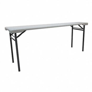 GRAINGER APPROVED Fldg Tbl Rectgl Plythlyn 71 L 20 W, 12F614