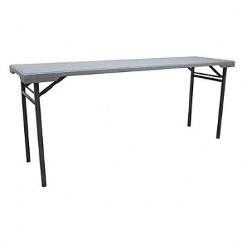 GRAINGER APPROVED Fldg Tbl Rectgl Plythlyn 71 L 20 W, 12F615