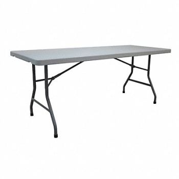 GRAINGER APPROVED Fldg Tbl Rectgl Polyethylene 72 L 30 W, 12F625