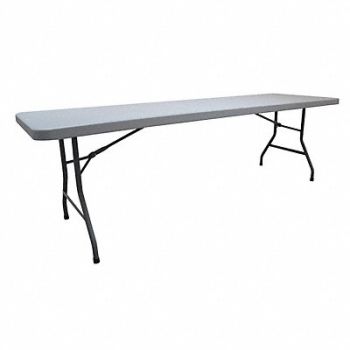 GRAINGER APPROVED Fldg Tbl Rectgl Polyethylene 96 L 30 W, 12F626
