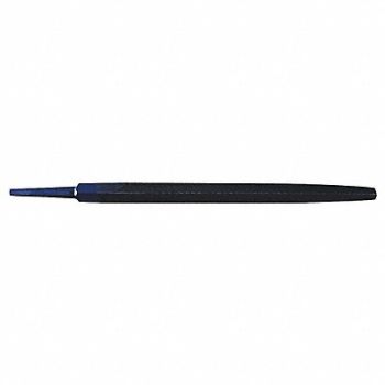 WESTWARD Three Square File Dbl Cut 8In Blk Oxide, 12F859