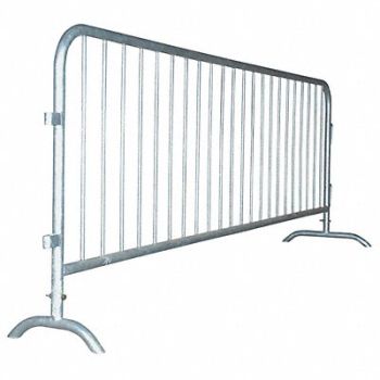 GRAINGER APPROVED Barrier Railing Length 125 Steel, 12G310