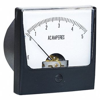 GRAINGER APPROVED Analog Panel Meter AC Current 0-5 AC A, 12G369