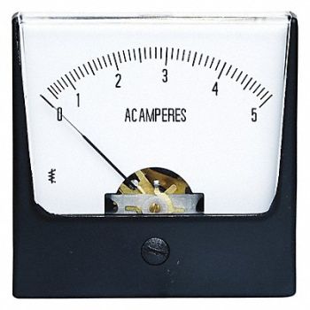 GRAINGER APPROVED Analog Panel Meter AC Current 0-5 AC A, 12G371