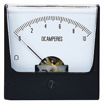 GRAINGER APPROVED Analog Panel Meter DC Current 0-10 DC A, 12G417
