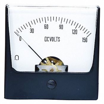 GRAINGER APPROVED Analog Panel Meter DC Voltage 0-150 DC V, 12G445
