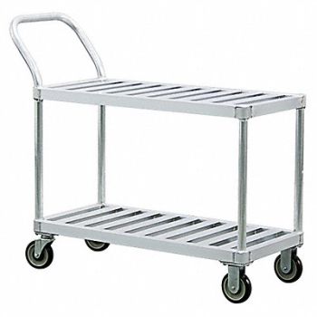 GRAINGER APPROVED Metal Shelf Cart 1 000 lb Aluminum, 12G993