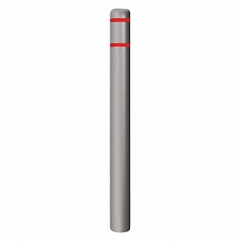 GRAINGER APPROVED Bollard Cover 4-1/2 In Dia 52 In H Gray, 12L076