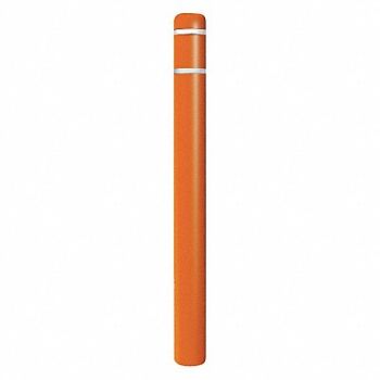 GRAINGER APPROVED Post Sleeve 4-1/2 In Dia 52 In H Orange, 12L078