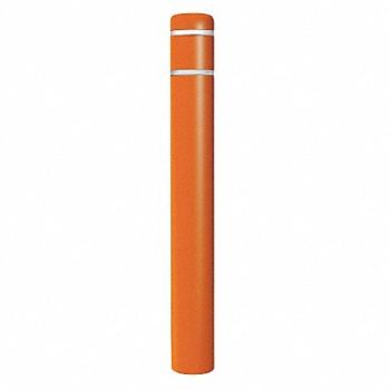 POST GUARD Bollard Cover 7 In Dia 60 In H Orange, 12L086