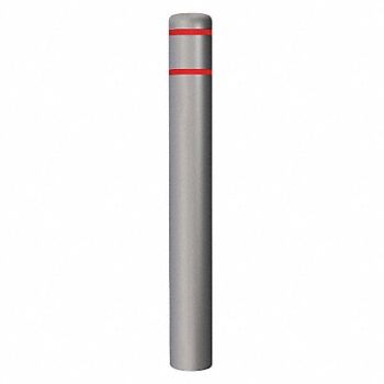 POST GUARD Bollard Cover 8-7/8 In Dia 72 In H Gray, 12L115