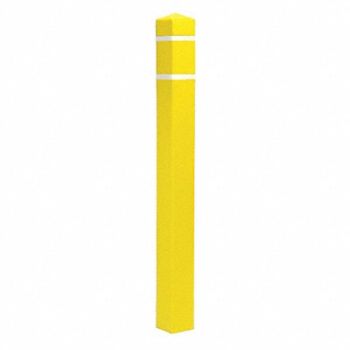 GRAINGER APPROVED Post Sleeve 4-1/2x4-1/2 In 55In H Yellow, 12L127