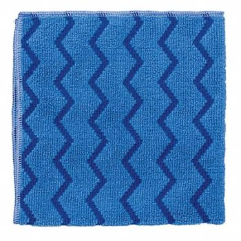 RUBBERMAID COMMERCIAL PRODUCTS Microfiber Cloth 16 x 16 Blue 1/EA, 12M198