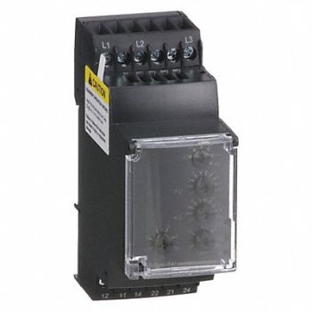 SCHNEIDER Phase Monitor Relay 208-480VAC DIN DPDT, 12N826