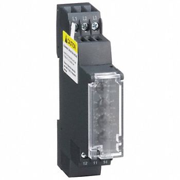 SCHNEIDER Phase Monitor Relay 208-480VAC DIN SPDT, 12N828