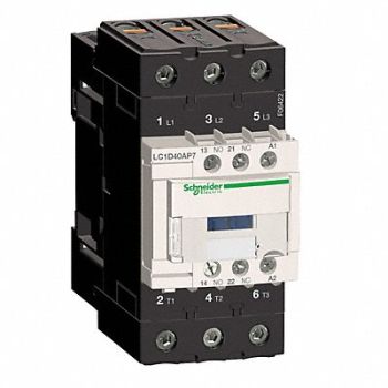 SCHNEIDER ELECTRIC IEC Magnetic Contactr 208VAC 40A 1NC/1NO, 12N833