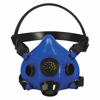 HONEYWELL NORTH Half Mask Respirator Silicone Blue, 52NY75