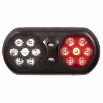 CODE 3 Visor Flip Light Round Red White, 12P048