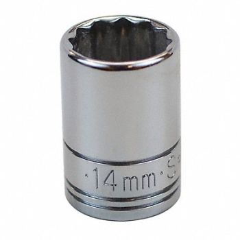 SK PROFESSIONAL TOOLS Socket Steel Chrome 14 mm, 12P888