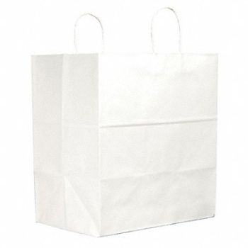 GRAINGER APPROVED Shopping Bag Merchandise White PK250, 12R085