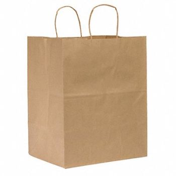GRAINGER APPROVED Shopping Bag Merchandise Brown PK200, 12R078
