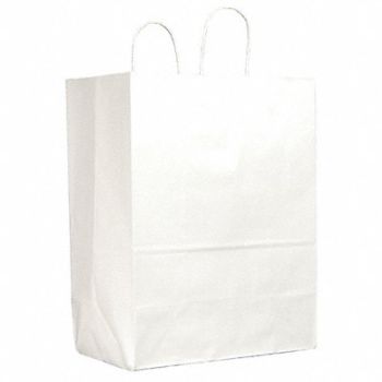GRAINGER APPROVED Shopping Bag Merchandise White PK250, 12R087