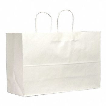 GRAINGER APPROVED Shopping Bag Merchandise White PK250, 12R088