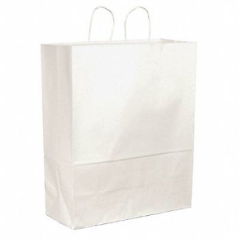 GRAINGER APPROVED Shopping Bag Merchandise White PK200, 12R090