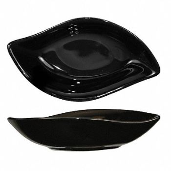 ITI Leaf Fruit Dish 2-1/2 Oz Black PK48, 12R934