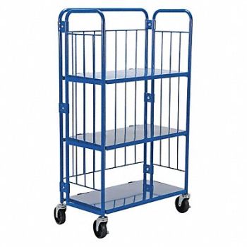 VESTIL Blue Nestable Roller Container 34 x 59, 44RT02