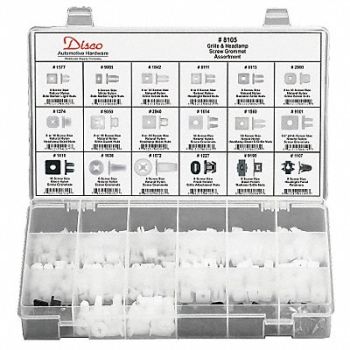 GRAINGER APPROVED Grill Headlamp Grommet Asstmnt 330 Pc, 12T284