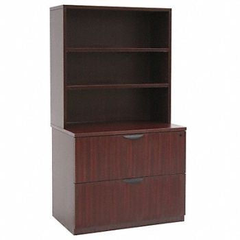 REGENCY Hutch w/ Lateral File Legacy Mahogany, 12T548