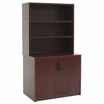 REGENCY Hutch w/ Storage Cabinet Legacy Mahogany, 12T554