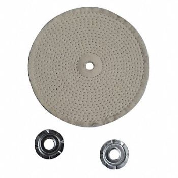 GRAINGER APPROVED Buffing Wheel Spiral Sewn 8 In Dia., 12U085