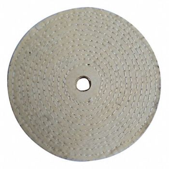 GRAINGER APPROVED Buffing Wheel Spiral Sewn 6 In Dia., 12U107