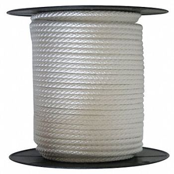 GRAINGER APPROVED Rope Nylon Braided 1/2 in Dia 250 ft L, 12U280