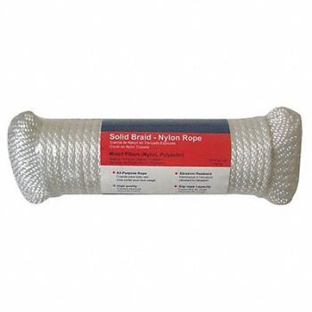 GRAINGER APPROVED Rope Nylon Braided 5/16 in Dia 100ft L, 12U276